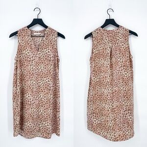 Lush Leopard Print Sleeveless Mini Dress Pink Tan Small
